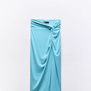 Zara Asymmetrical Skirt in Light Blue